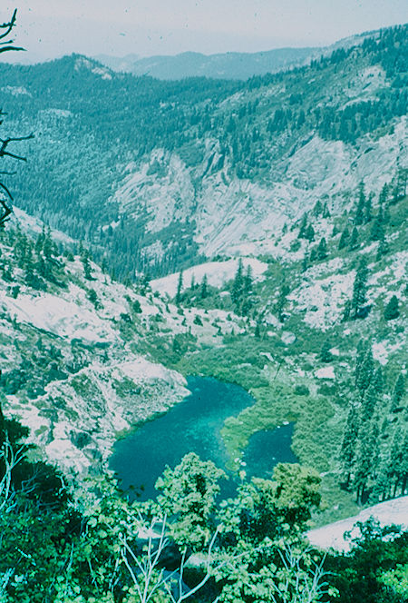 Lower Hamilton Lake from trail to Kaweah Gap - Sequoia National Park 20 Jul 1957