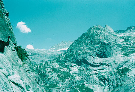 View toward Kaweah Gap from trail to Hamilton Lake - Sequoia National Park 19 Jul 1957