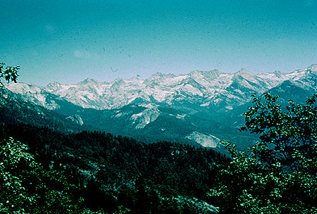 Great Western Divide from High Sierra Trail - Sequoia National Park 18 Jul 1957