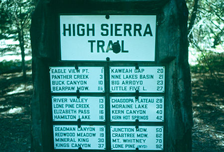 High Sierra Trail - Sequoia National Park 18 Jul 1957