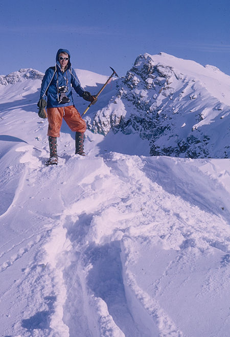 Chris Mayer with Alta Peak behind - Sequoia National Park 1965