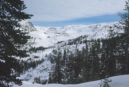 Looking toward Pear Lake from Heather Gap on the way out - Sequoia National Park 1973