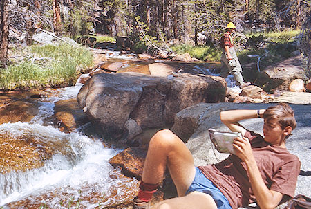 Lunch stop on Rock Creek - Sequoia National Park 29 Aug 1971