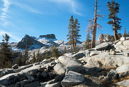 Sierra Nevada - Sequoia National Park - Mt. Silliman from trail - October 1973