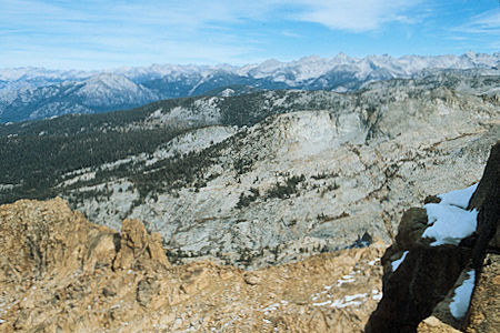 Sierra Nevada - Sequoia National Park - East from Mt. Silliman toward Mt. Brewer - October 1973