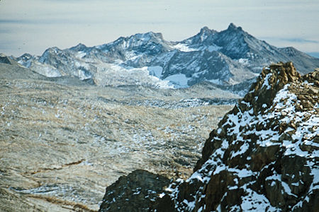 Sierra Nevada - Sequoia National Park - Kaweah Peaks across tableland from Mt. Silliman - October 1973