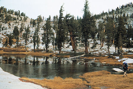 Sierra Nevada - Sequoia National Park - Icy Silliman Lake in morning - October 1973