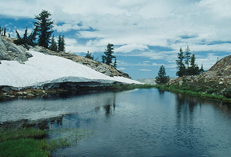 Pond at Bigelow Lake outlet - Emigrant Wilderness - Aug 1993