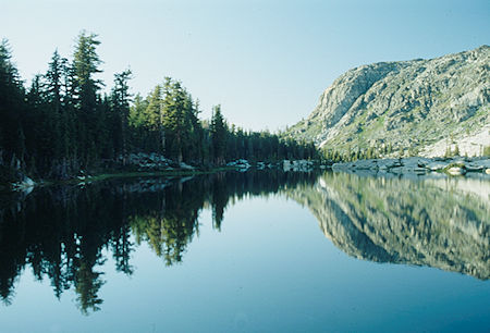 Peninsula Lake looking toward outlet from camp - Yosemite National Park - Aug 1993