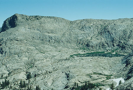 Haystack Peak, Upper Peninsula Lake (right) - Yosemite National Park - Aug 1993
