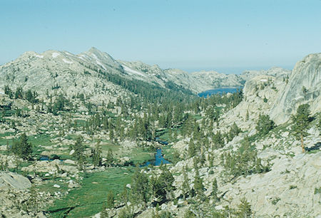 Looking down North Fork Cherry Creek at Emigrant Lake - Emigrant Wilderness - Aug 1993
