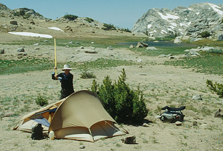 'Wild' Gil Beilke at Red Bug Lake camp - Emigrant Wilderness - Aug 1993