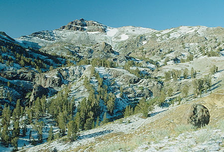 Hitting the Pacific Crest Trail south from Sonora Pass with fresh snow - Emigrant Wilderness - Sep 1993