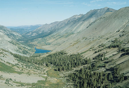 Kennedy Lake and Creek from Big Sam mining road/trail - Emigrant Wilderness - Sep 1993