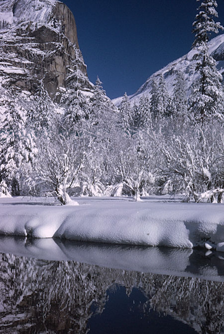 Reflection on main stream through Mirror Lake - Yosemite National Park 01 Jan 1966