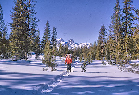 Mammoth Pass, Mt. Ritter and Banner Peak in back - Mammoth lakes Basin 23 Dec 1963