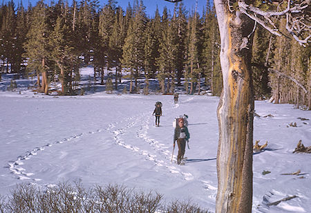Frozen McCloud Lake near Mammoth Pass - Mammoth lakes Basin 23 Dec 1963