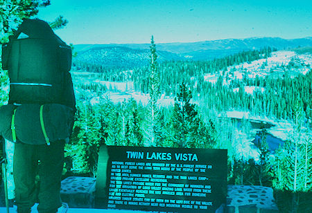 Twin Lakes Vista at end of trip - Mammoth lakes Basin 23 Dec 1963