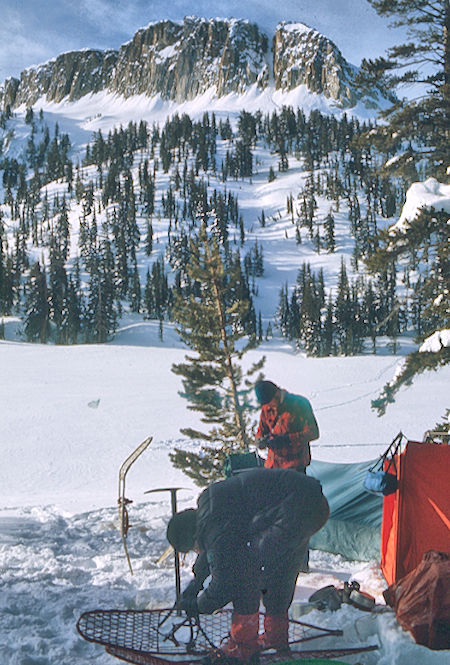 Camp at McCloud Lake - Mammoth Lakes Basin 18 Feb 1973