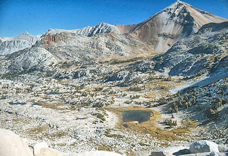 Red Slate Mountain from 'pass' - John Muir Trail 30 Aug 1976