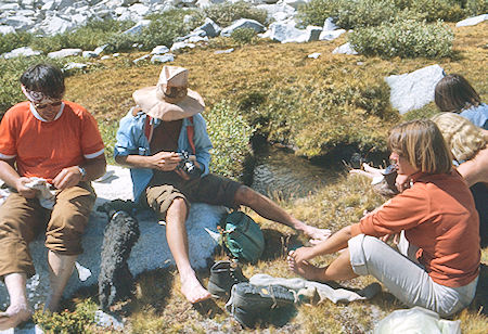 Rest stop on way to Silver Pass Lake - John Muir Wilderness 30 Aug 1976