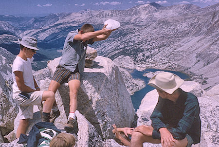 Evolution Lake below from top of Mt. Spencer - Kings Canyon National Park 24 Aug 1964
