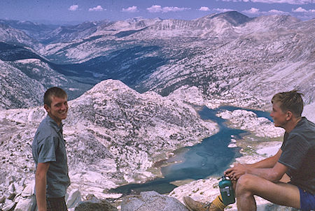 Evolution Lake from top of Mt. Spencer - Kings Canyon National Park 24 Aug 1964