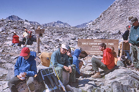 The gang on Bishop Pass - John Muir Wilderness 18 Aug 1963