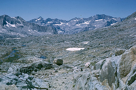 Dusy Basin from Bishop Pass - Kings Canyon National Park - 18 Aug 1963