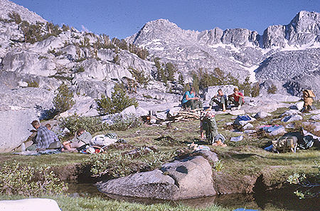 Camp at Dusy Lake - Kings Canyon National Park 18 Aug 1963