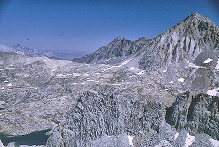 Bishop Pass, Mt. Agassiz from Columbine Peak - Kings Canyon National Park 24 Aug 1969