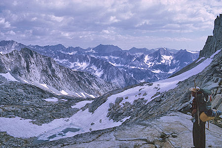 Looking toward Amphitheatre Lake from Potluck Pass, Gil Beilke - Kings Canyon National Park - 24 Aug 1969