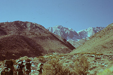 Mt. Tinemaha - John Muir Wilderness - Hitting the trail up Red Mountain Creek 1960