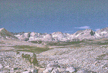 Great Western Divide from below Shepherd Pass - Sequoia National Park 28 Aug 1967