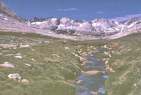 Tyndall Creek, Great Western Divide from below Shepherd Pass - Sequoia National Park 28 Aug 1967