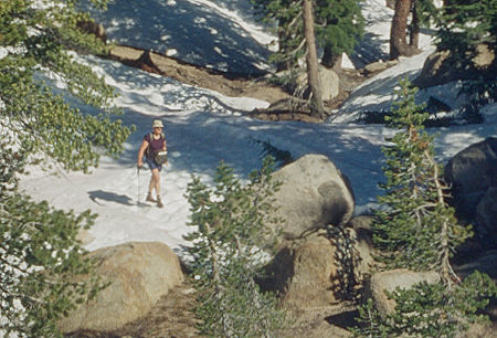 Don up the gully to camp two - Emigrant Wilderness 1993