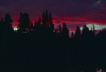 Sunset at Clark Lakes - Ansel Adams Wilderness - 07 Aug 1959