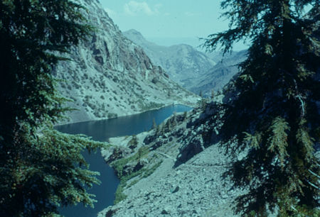 Looking back on Agnew Lake - Ansel Adams Wilderness - 08 Aug 1959