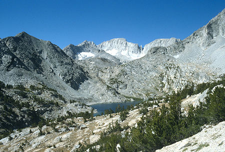 Ruby Lake, Mt. Abbot and Mt. Mills from Mono Pass Trail - 1987