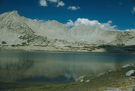 High lakes in Pioneer Basin, Mt. Crocker (right rear) - 1987