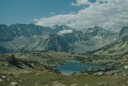 Mt. Abbot, Mt. Mills, Mt. Gabb, Fourth Recess, Third Recess from upper Pioneer Basin - 1987
