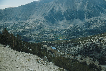 Descending into Little Lakes Valley from Mono Pass - 1987