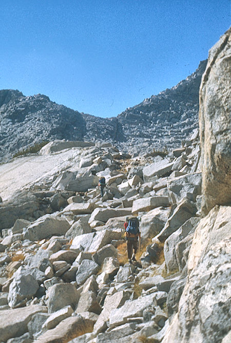 Approach to 'Senger Saddle' - John Muir Wilderness 08 Sep 1976