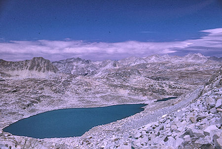 Goeth Lake and crest from Alpine Col - Kings Canyon National Park 25 Aug 1968