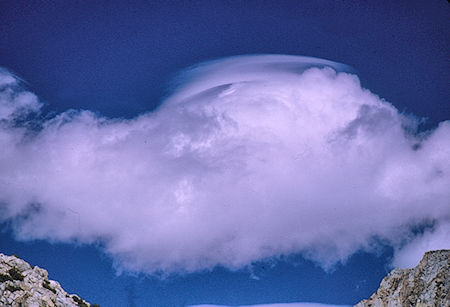 Cloud over Sapphire Lake - Kings Canyon National Park 26 Aug 1968