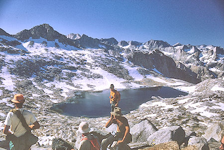 Lake 11,672 from rest stop on way to Mount Sill - Kings Canyon National Park 25 Aug 1969