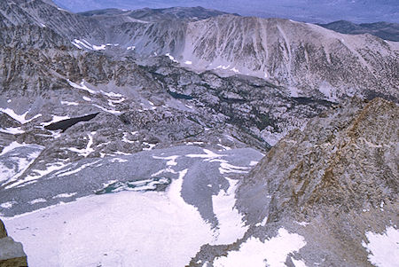 Palisade Glacier, Sam Mack Lake and Meadow from Mount Sill - Kings Canyon National Park 25 Aug 1969