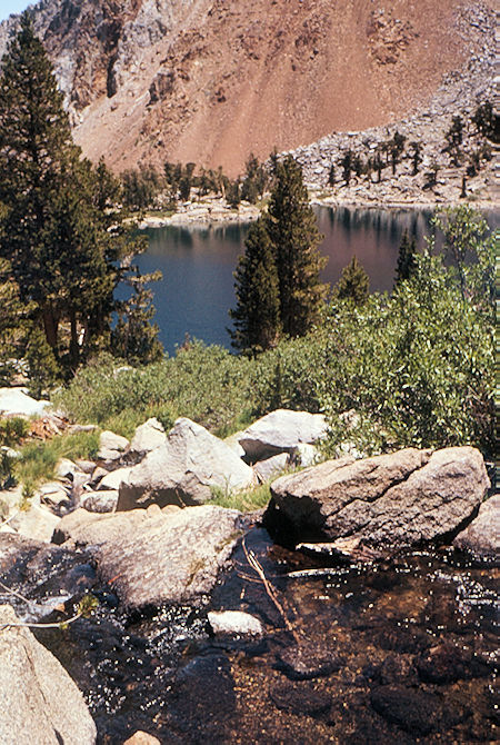 Sierra Nevada - John Muir Wilderness - Water above falls at Sawmill Lake 1972