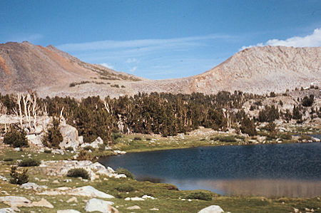 Sierra Nevada - Kings Canyon National Park - Sawmill Pass and Colosseum Mountain from Woods Lake basin 1972