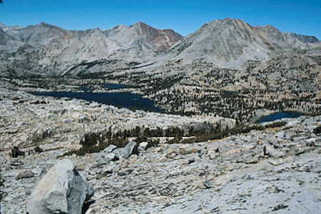 Sierra Nevada - Kings Canyon National Park - Woods Lake Basin, Crater Mountain  and Cedric Wright from near Stocking Lake 1975